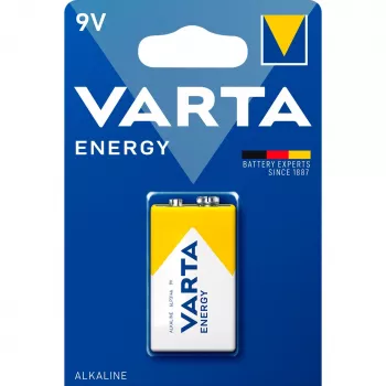 Batterij Varta ENERGY 9 V Alkaline — 9 V, 48,5 mm hoogte, 46 g, 1 stuk