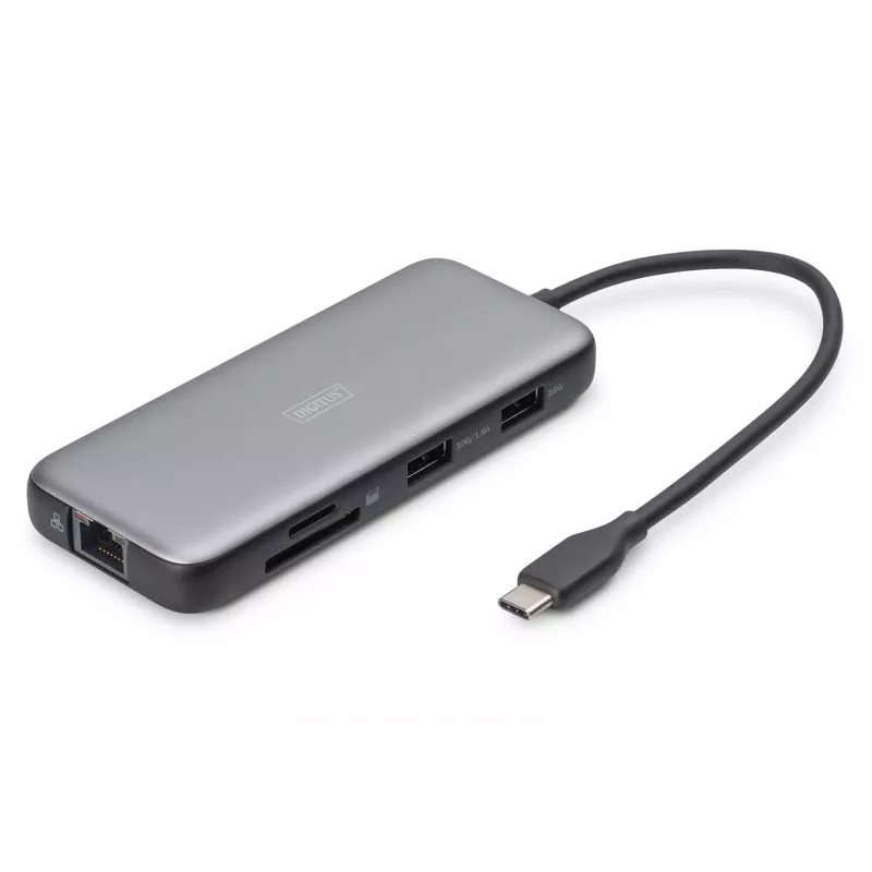 USB-C-dockingstation Digitus DA-70915 8-voudig 100W Power Delivery