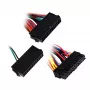Voedingsadapter SILVERSTONE SST-PP10 — dubbele 24-pins naar enkele 24-pins kabeladapter