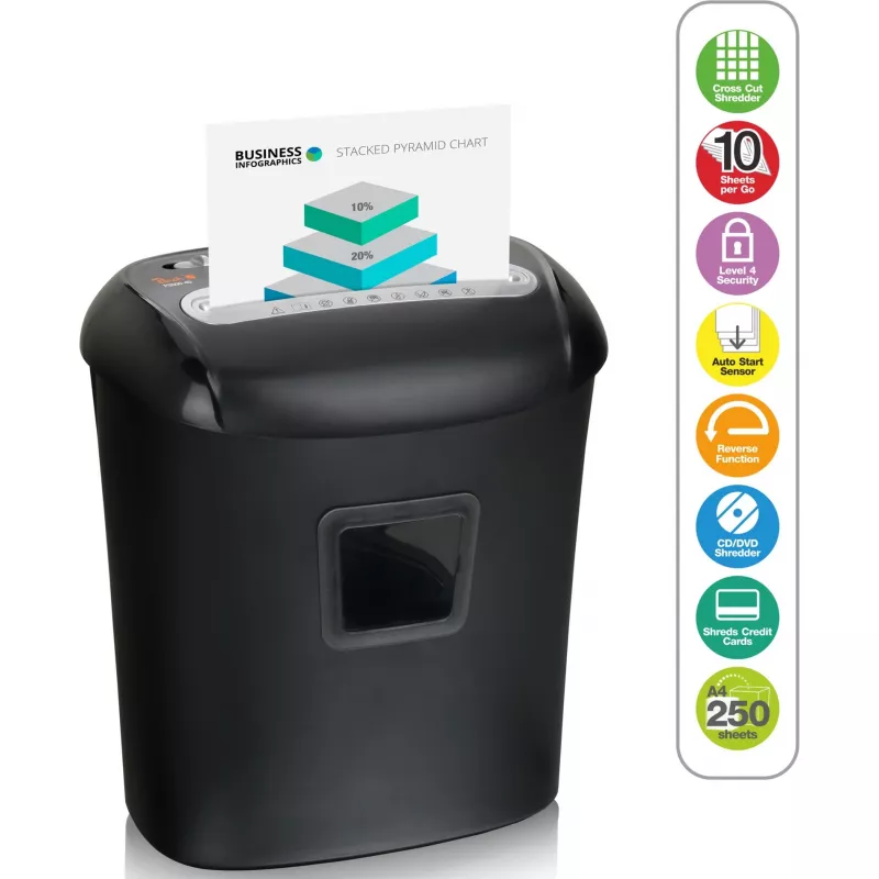 Peach PS500-40 papierversnipperaar kruissnit 68 dB zwart