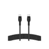 Kabel BoostCharge USB-C/USB-C gevlochten siliconen 2 m, zwart