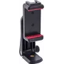 InLine smartphonehouder 55–85 mm met 1/4 inch schroefdraad en accessoireschoen, zwart