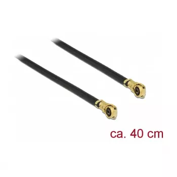 Coaxiale kabel DeLOCK 89645 0,4 m MHF IV HSC MXHP32 zwart goud