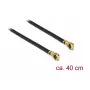 Coaxiale kabel DeLOCK 89645 0,4 m MHF IV HSC MXHP32 zwart goud