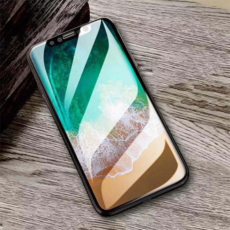 Gehard glas schermbescherming Devia Van Entire View voor iPhone XR — antireflectie, zwart