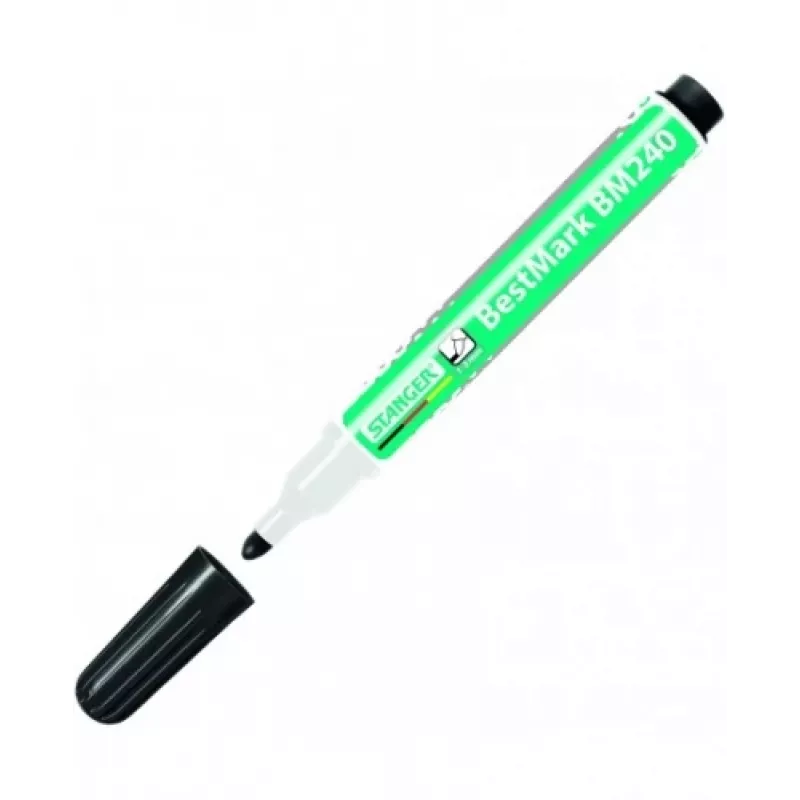 Whiteboardmarker STANGER BM240 1-3 mm, ronde punt, zwart 1 stuks