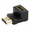 HDMI-adapter GEMBIRD A-HDMI90-FML, HDMI naar HDMI, haakse 90°-adapter, zwart