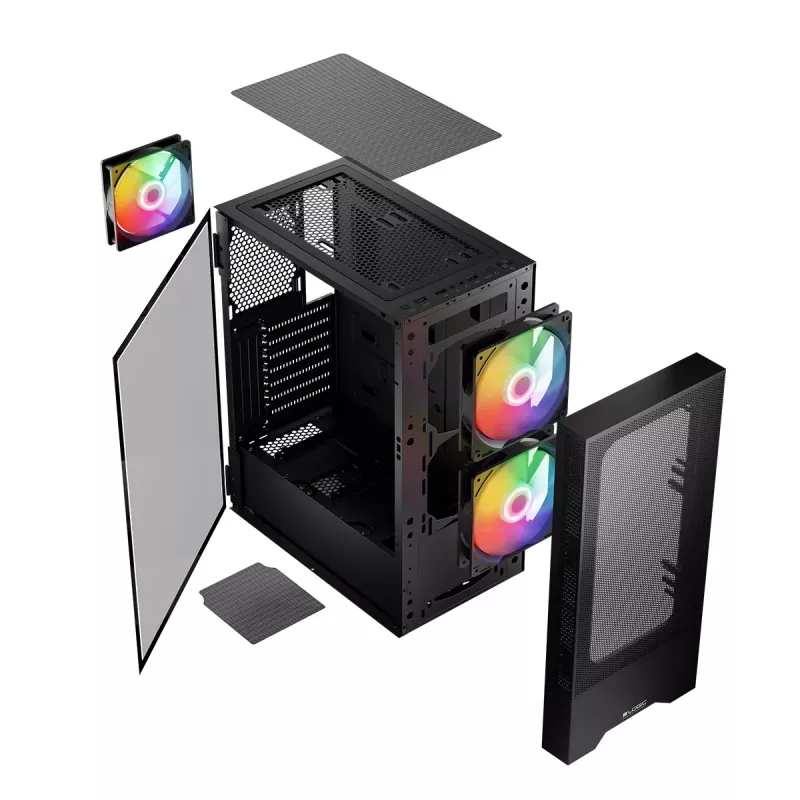 Logic ARYA ARGB MINIDI USB 3.0 behuizing zwart