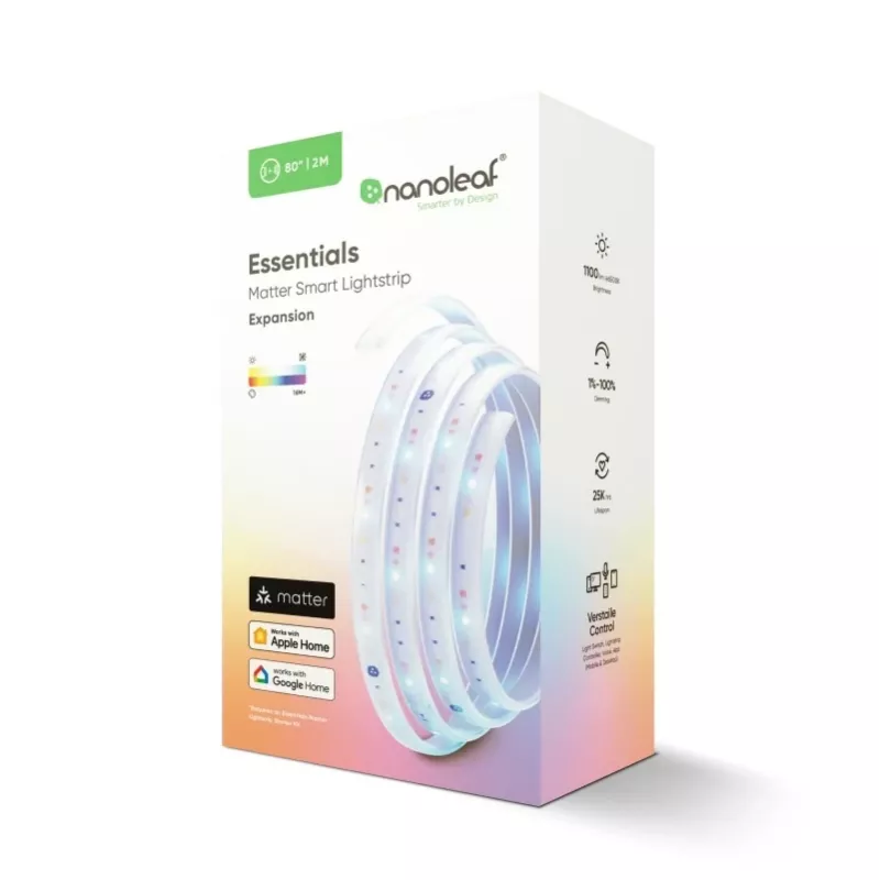 Nanoleaf Essentials Light Strips uitbreiding 2 meter | 23 W | RGBCW | Bluetooth, Thread | 2700 - 6500 K