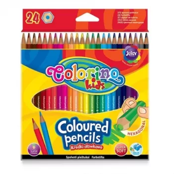Colorino Kids zeskantige kleurpotloden 24 kleuren