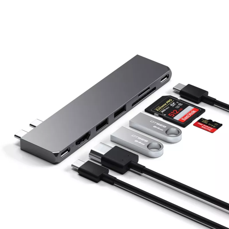Satechi Type-C Pro Hub slank - Space Gray