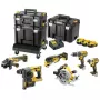 DeWalt DCK685P3T 18V accu-gereedschapskoffer — 3×5,0-Ah-accu's, DCH273-hamer, haakse slijper, koffer