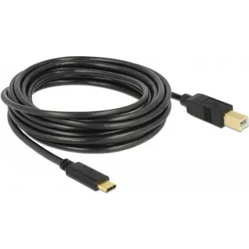 USB-kabel DeLOCK 83667 USB 2.0 4 m USB C USB B zwart