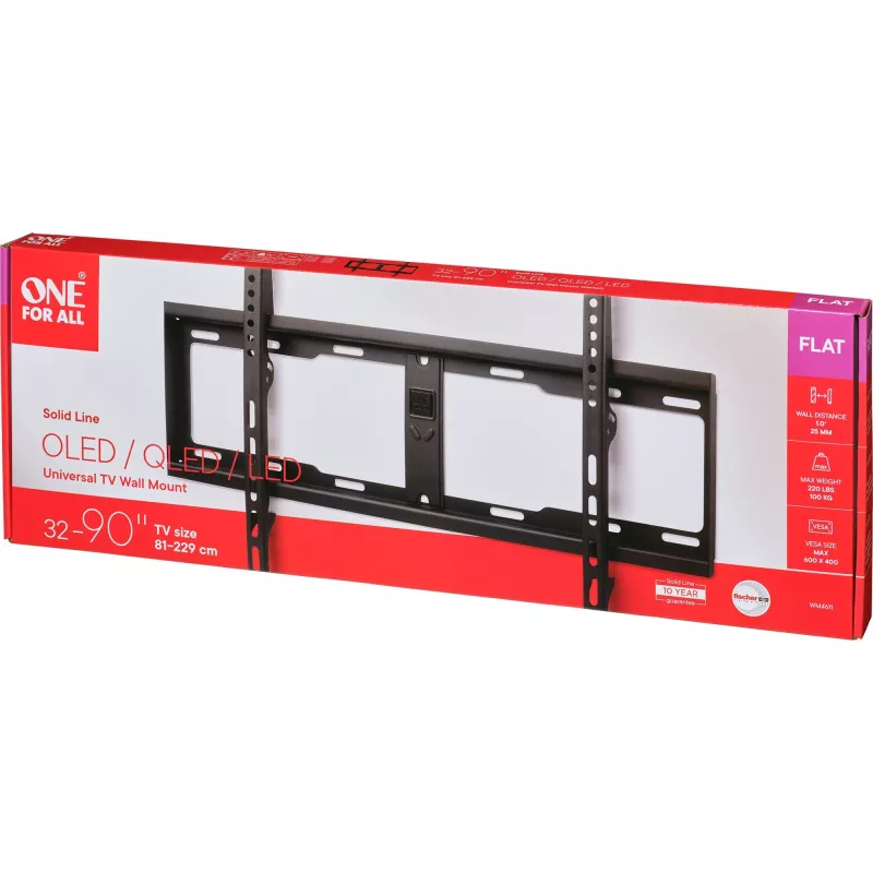Wandhouder One For All WM4611 2,13 m (84 inch) zwart