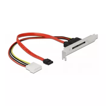 Slotplaat DeLOCK 90418 met 1 x SATA 22-polige bus extern
