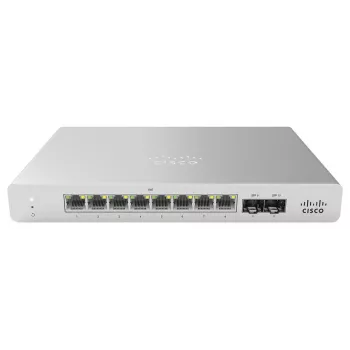 Cisco - Meraki Cloud Managed MS120-8 - switch - managed - 8 x 10/100/1000 (PoE+) + 2 x Gigabit SFP wandmontage desktop PoE+ (124 W)