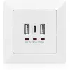 DIGITUS DA-70618 - USB-uitgang - USB, USB Type C - 2 USB-aansluitingen, 1 USB-C-bus - 3,1 A - RAL 9003, signaalwit
