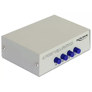 DeLock switch VGA 4 poorts handmatig bidirectioneel - beeldschermschakelaar - 4 x VGA - desktop (87635)