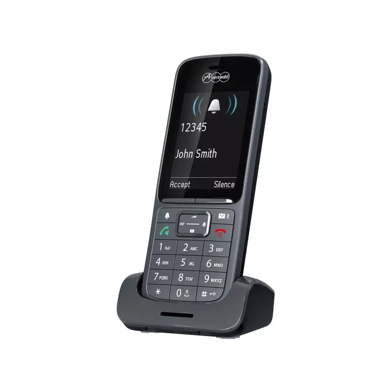 DECT-telefoon Auerswald COMfortel M-720, draadloze handset, handsfree, nummerherkenning, 6,1 cm (2,4 inch) display, grijs