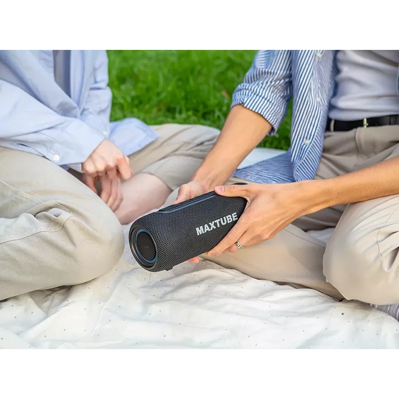Luidspreker TRACER MaxTube 20W TWS Bluetooth, zwart — draagbaar draadloos geluid, stereogeluid