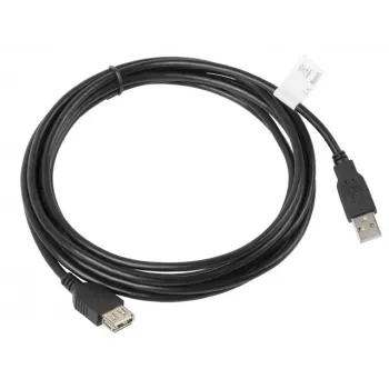 USB-kabel Lanberg CA-USBE-10CC-0030-BK 3 m USB 2.0 zwart