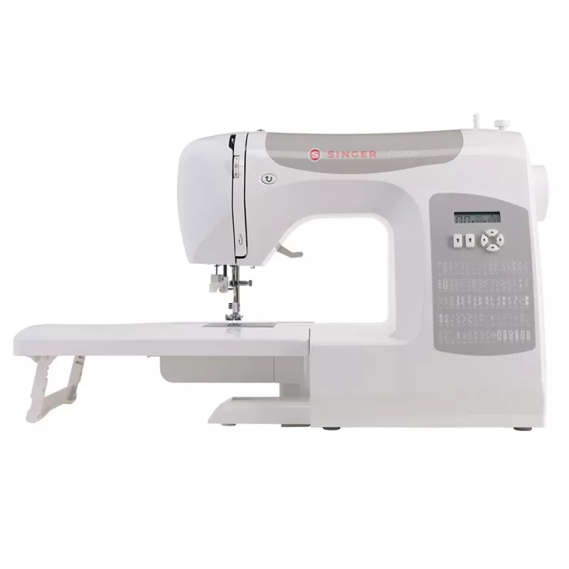 Computergestuurde naaimachine SINGER C5205 elektrisch grijs wit 1 stap