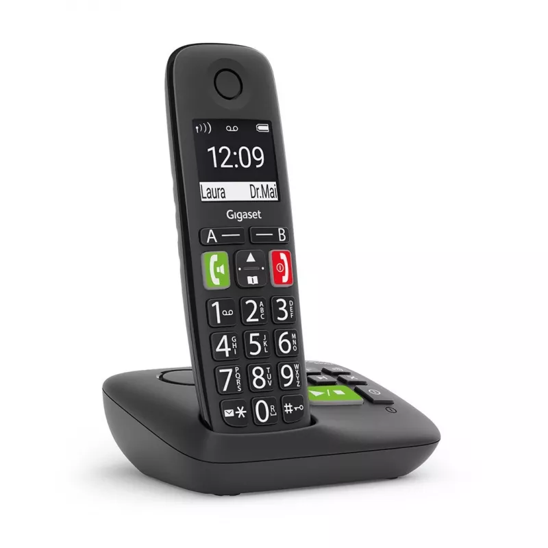 Gigaset E290A Analoog-/DECT-telefoon met nummerherkenning Zwart