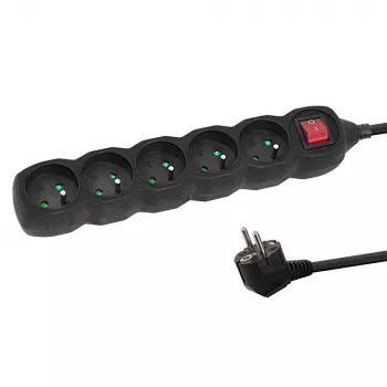 Esperanza ELK216K stroomverlenging 5 m 5 AC-stopcontact(en) binnen zwart