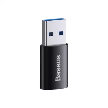 Adapter Baseus Ingenuity USB Type-A (bus) naar USB Type-C (stekker) 10 Gbit/s, zwart, 14×22×8 mm