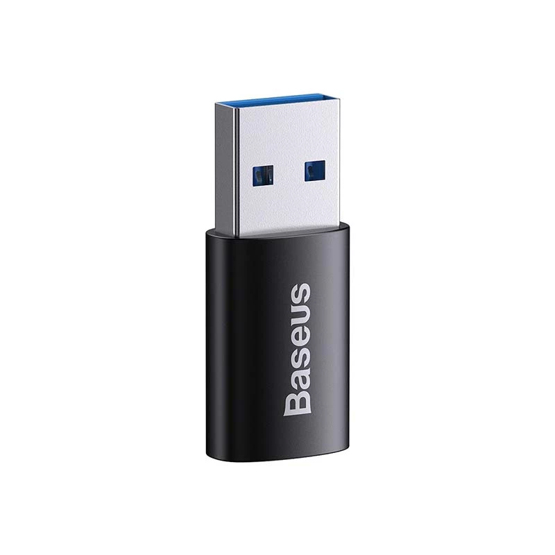 Adapter Baseus Ingenuity USB Type-A (bus) naar USB Type-C (stekker) 10 Gbit/s, zwart, 14×22×8 mm