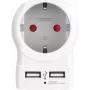 Skross 1500282 tussenstekker met USB wit (1500282)