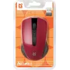 Draadloze optische muis DEFENDER MM-935 RF – voor beide handen, 1600 DPI, rood, RF-USB-ontvanger, AAA-batterijen
