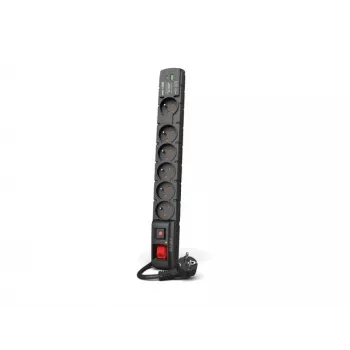 Overspanningsbeveiliging ACAR W2436 zwart 6 AC-stopcontacten 230V 1,5m (beschadigde verpakking)
