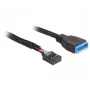 Interne USB-kabel DeLOCK 83776 0,45 m stekker naar bus