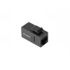 Keystone-module LANBERG KSU6-3000 — Cat6 U/UTP RJ-45 bus naar RJ-45 bus, plat ontwerp, zwart