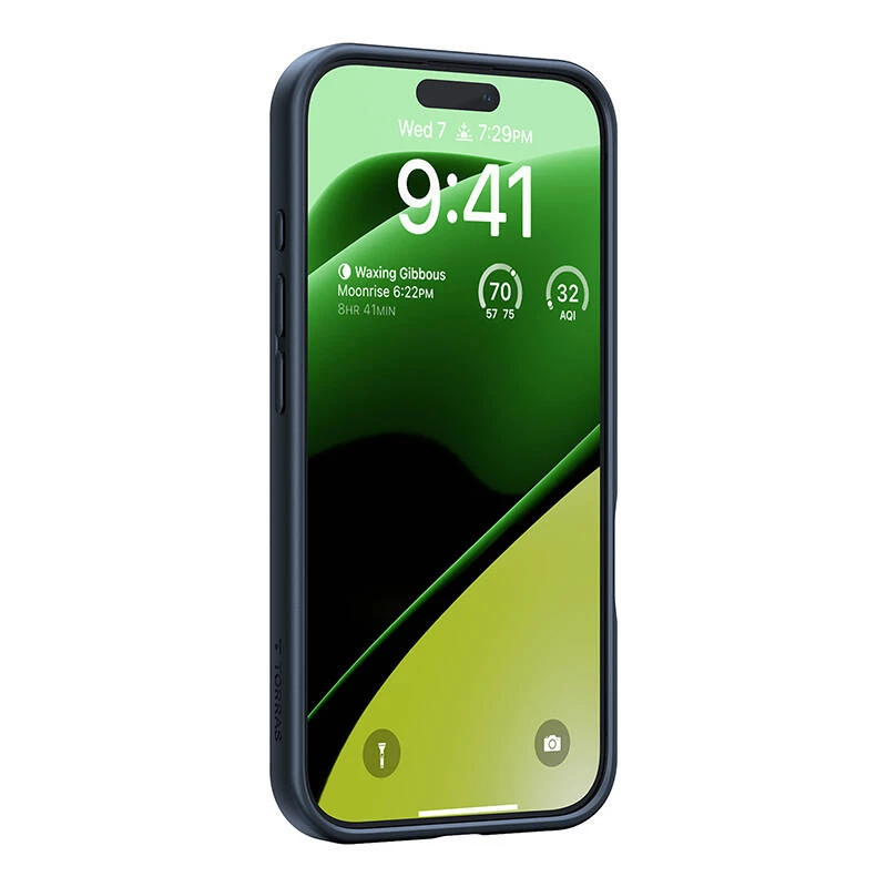 Beschermhoesje Torras Ostand Pro voor iPhone 16 Plus — zwart, slank profiel, licht