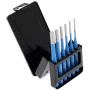 Splinttrekker-set 316 D, 6-delig (blauw, in metalen opklapbare cassette)