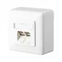 METZ CONNECT BTR IT CONNECT E-DAT C6 8/8(8) AP Cat.6 - wandbehuizing - RJ-45 X 2 - zuiver wit, RAL 9010 - 2 poorten (1307380002-I)
