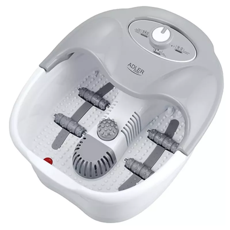 Beenmassageapparaat Adler AD 2167 met rol- en vibratiemassage, warmte, instelbare intensiteit, 80 W, grijs wit