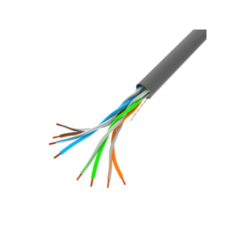 LANBERG netwerkkabel U/UTP Cat5e LCU5-10CC-0305-S, 305 m, CCA-ader, 24 AWG, grijs