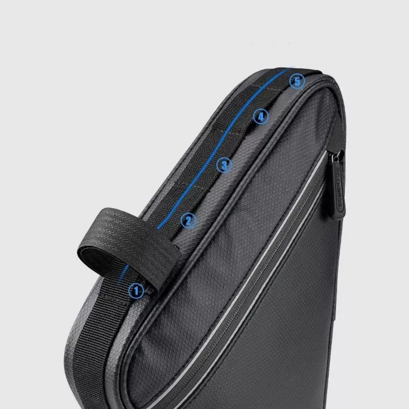 Rockbros B39-2 waterdichte fietstas voor frame, zwart