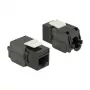 Delock 86267 Keystone-module RJ45 naar LSA Cat.6A UTP, zwart