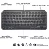 Mxkeys Mini draadloos verlicht toetsenbord grafiet - UK - Intnl
