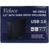 Inter-Tech Veloce GD-35612 - behuizing voor opslag - 3,5 inch (8,9 cm) - SATA 3 Gb/s - USB 3.0