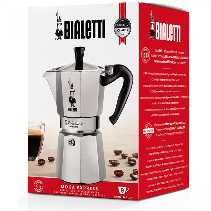 Bialetti Moka Express mokapot 0,55 L zwart, zilver