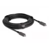 DeLOCK actieve optische USB-C video + data + PD-kabel 10 m zwart