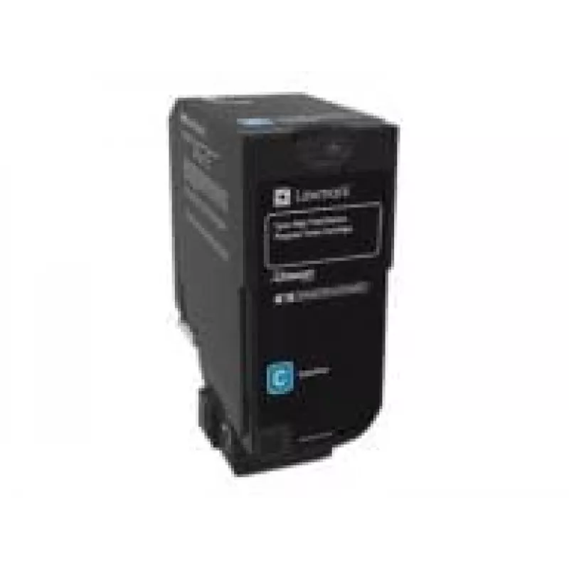 Lexmark 74C2HC0 Retour-tonercartridge, cyaan, hoge capaciteit, 12000 pagina's