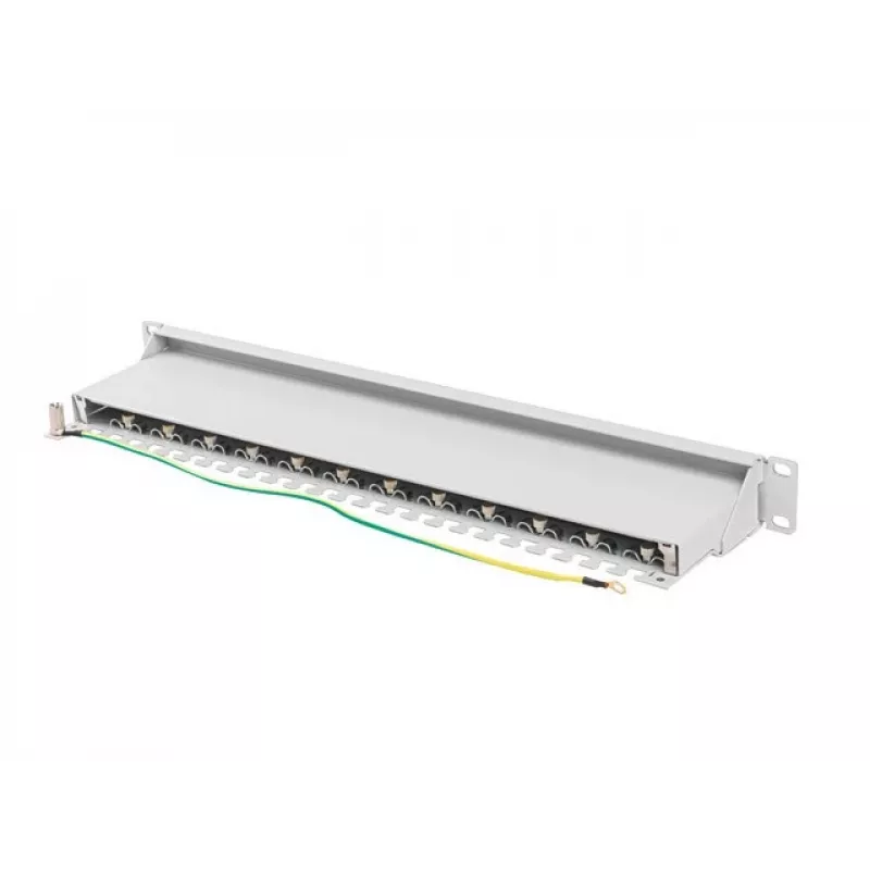Lanberg PPS7-1024-S patchpaneel 19 inch 1U, 24 poorten, Cat7, FTP afgeschermd, grijs