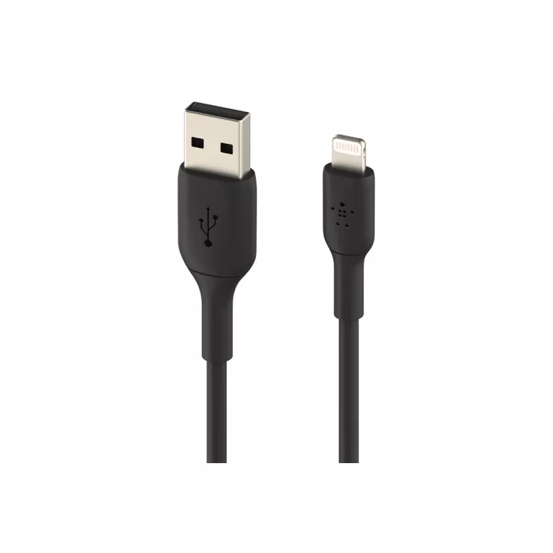 BELKIN PVC USB-KABEL USB-A - LIGHTNING, 1M, ZWART