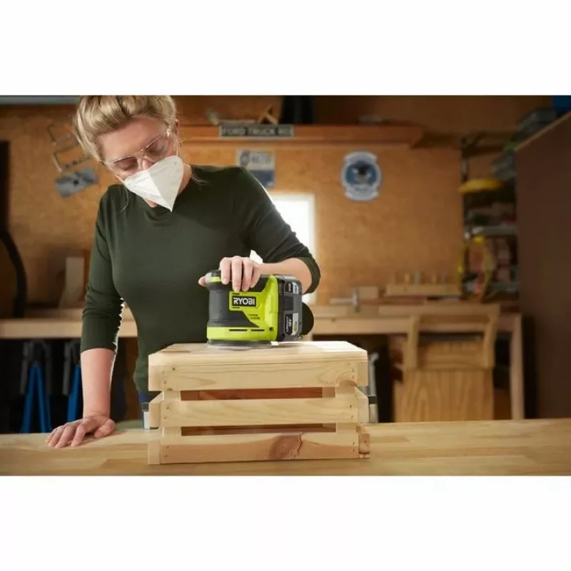 Ryobi RROS18-0 ONE+ 18 V accu-excentrische schuurmachine, 125 mm, solo